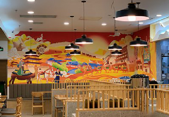 威远商业空间彩绘介绍。